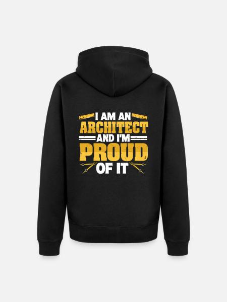 Architect - Unisex Premium Organic Zip Hoodie - black