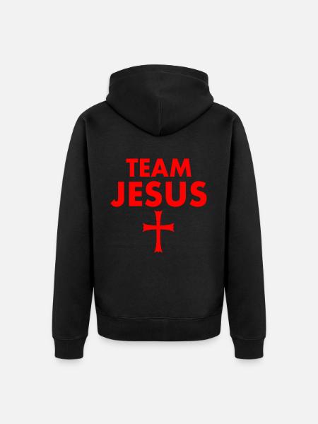 Team jesus - Unisex Premium Organic Zip Hoodie - black
