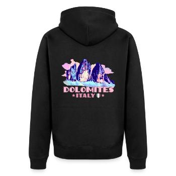 Dolomites Dolomites Souvenirs Randonnée Trois Pics - Veste à capuche bio Premium Unisexe - noir - Dos - Nico (187cm)