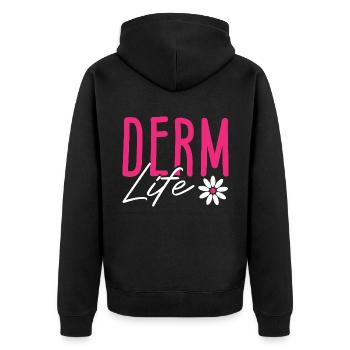 Skin Skin Care Hair Derm Life Dermatologist - Unisex Premium Organic Zip Hoodie - black - Back - Nico (187cm)