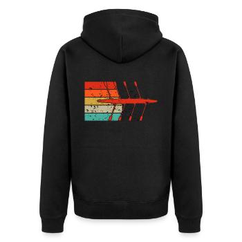 Ramer ramer nautique club d’aviron cadeau - Veste à capuche bio Premium Unisexe - noir - Dos - Nico (187cm)