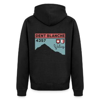 Dent Blanche Granges Valais Itinéraire normal randonnée alpine - Veste à capuche bio Premium Unisexe - noir - Dos - Nico (187cm)