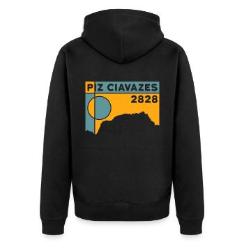 Piz Ciavazes Escalade Randonnée Dolomites Cadeau - Veste à capuche bio Premium Unisexe - noir - Dos - Nico (187cm)