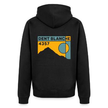 Dent Blanche Granges Valais Itinéraire normal randonnée alpine - Veste à capuche bio Premium Unisexe - noir - Dos - Nico (187cm)