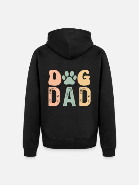 Dog Dad - Unisex Premium Organic Zip Hoodie - black