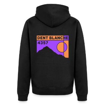 Dent Blanche Granges Valais Itinéraire normal randonnée alpine - Veste à capuche bio Premium Unisexe - noir - Dos - Nico (187cm)