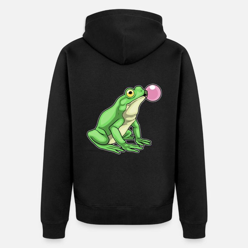 Gomme à mâcher Frog - Veste à capuche bio Premium Unisexe - noir
