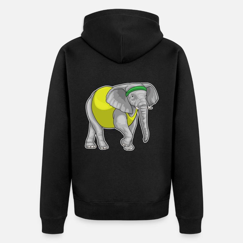 Elephant Jogger Fitness - Veste à capuche bio Premium Unisexe - noir