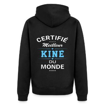 Kiné meilleur kiné cadeau kinésithérapeute - Veste à capuche bio Premium Unisexe - noir - Dos - Nico (187cm)