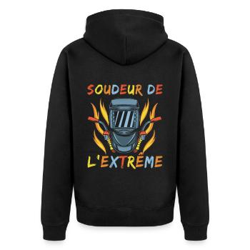 Soudeur de l extrême humour soudure cadeau soudeur - Veste à capuche bio Premium Unisexe - noir - Dos - Nico (187cm)