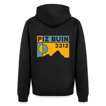 Berg Piz Buin Tour Ascension Souvenir Souvenir - Veste à capuche bio Premium Unisexe - noir - Dos - Nico (187cm)