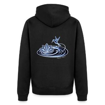 Zen - Veste à capuche bio Premium Unisexe - noir - Dos - Nico (187cm)