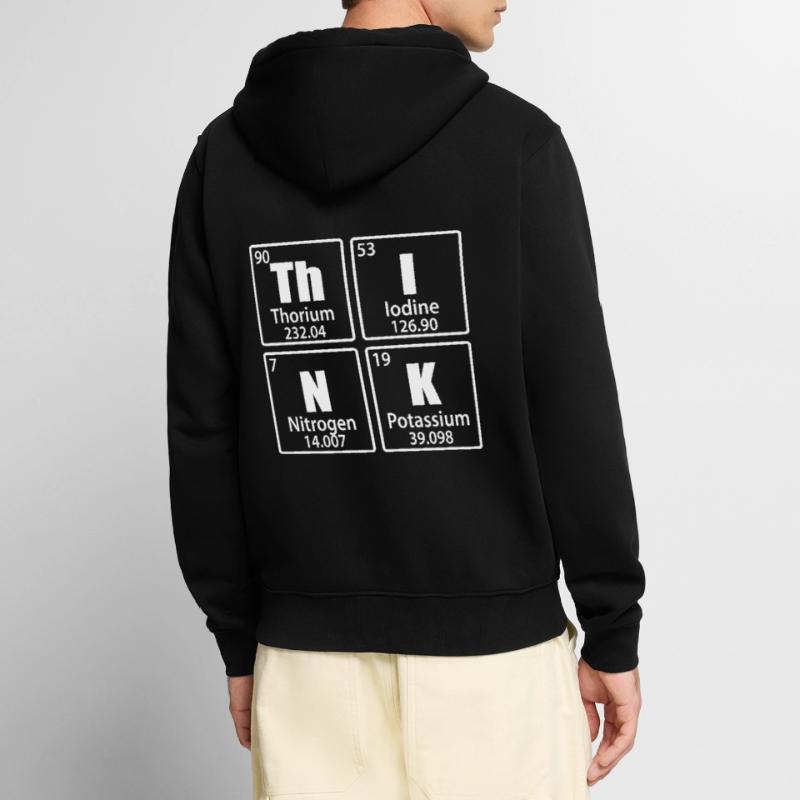 Think - Periodic Table Elements Unisex Premium Organic Zip Hoodie