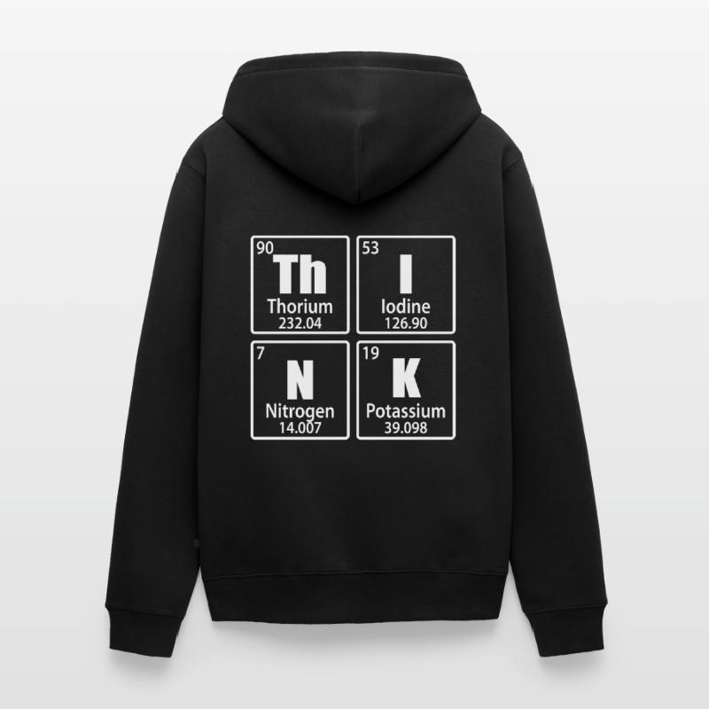 Think - Periodic Table Elements Unisex Premium Organic Zip Hoodie