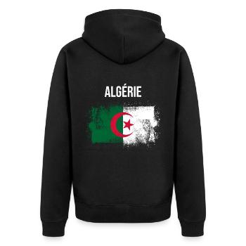 Algérie - Veste à capuche bio Premium Unisexe - noir - Dos - Nico (187cm)