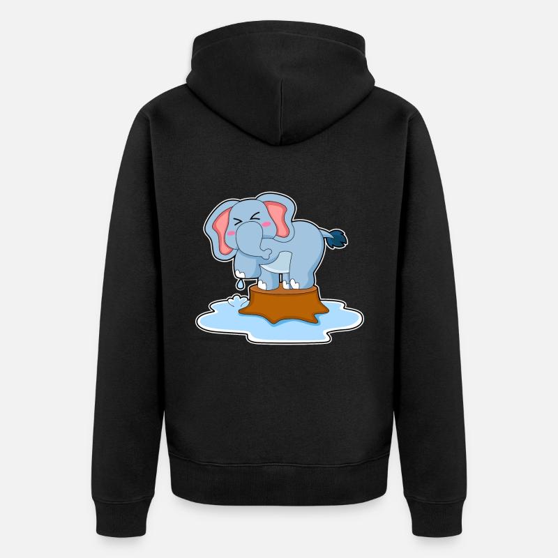 Eau d’éléphant - Veste à capuche bio Premium Unisexe - noir