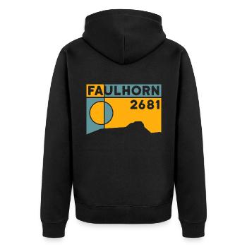 Faulhorn Hiking Hiking Tobogganing Grindelwald - Unisex Premium Organic Zip Hoodie - black - Back - Nico (187cm)