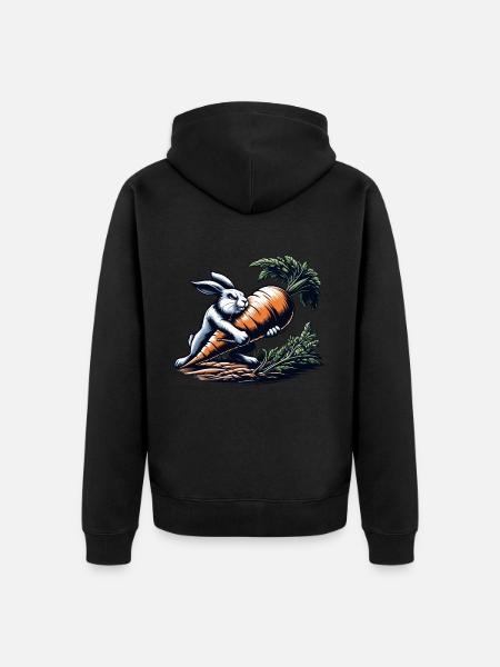 Bad Rabbit - Unisex Premium Organic Zip Hoodie - black