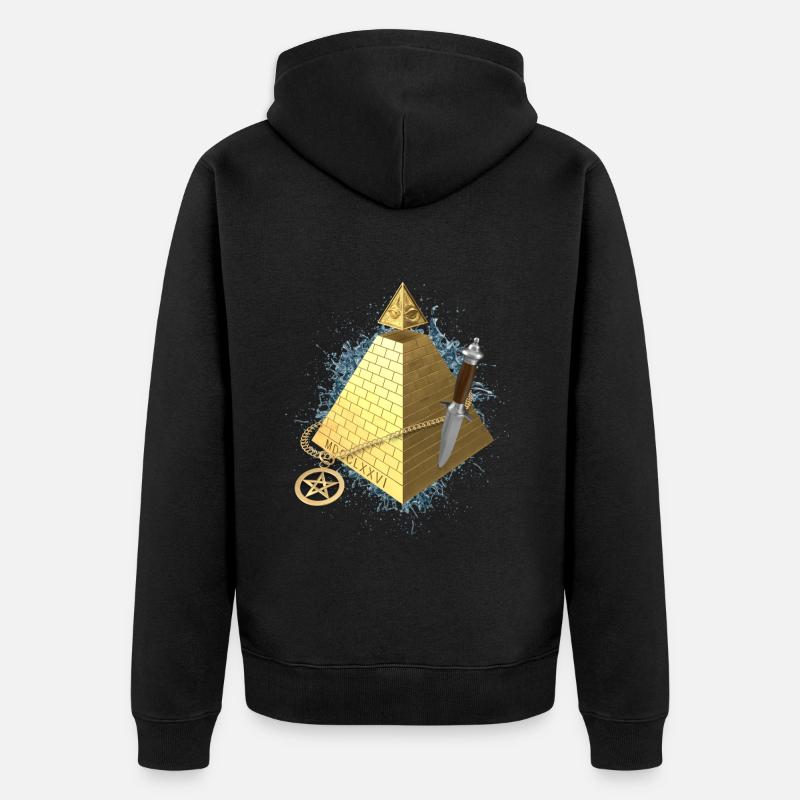 Illuminati d’or - Veste à capuche bio Premium Unisexe - noir