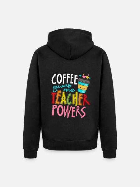 Café enseignant enseignant - Veste à capuche bio Premium Unisexe - noir