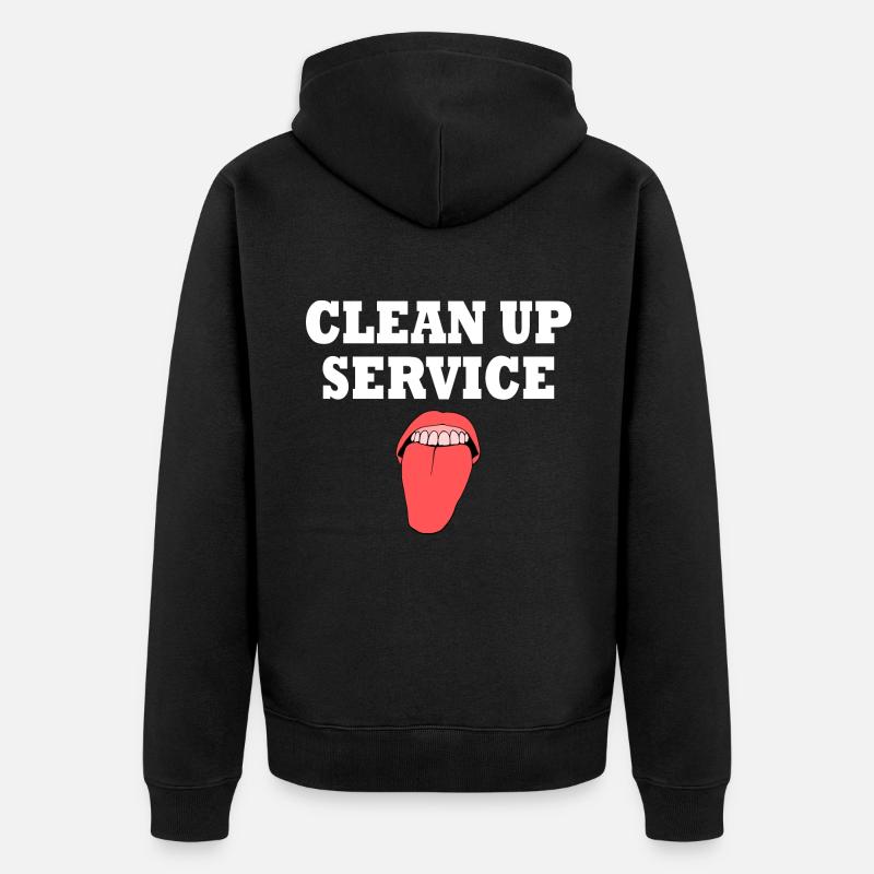clean up service - Unisex Premium Bio Zip Hoodie - Schwarz