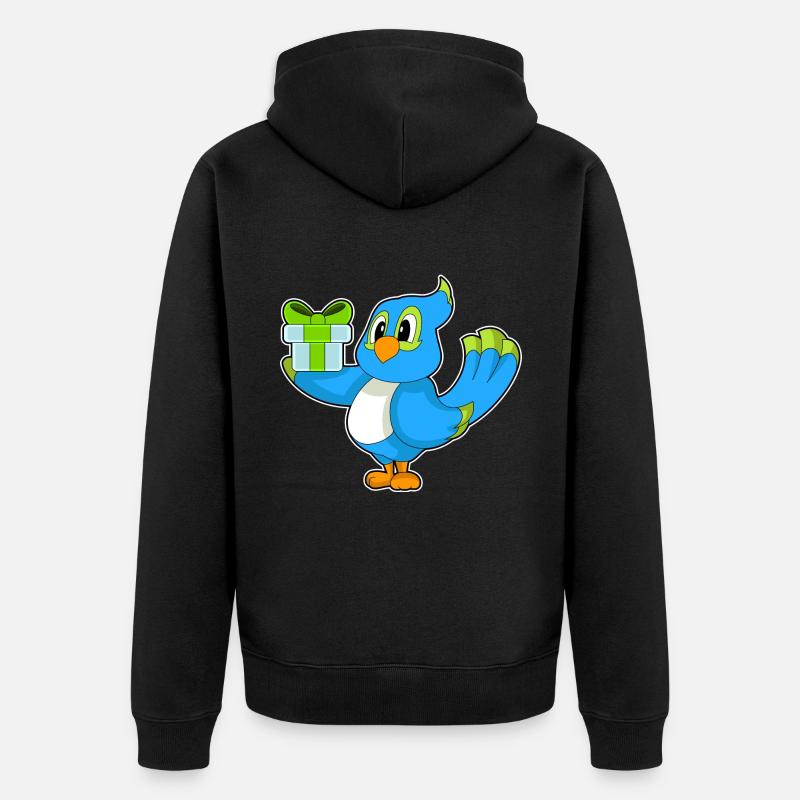 Forfait d’anniversaire Perroquet - Veste à capuche bio Premium Unisexe - noir