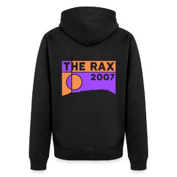 Rax Heukuppe Hiking Circular Hike Altitude Souvenir - Unisex Premium Organic Zip Hoodie - black - Back - Nico (187cm)