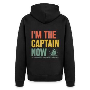 Pédalo I’m The Captain Now - Veste à capuche bio Premium Unisexe - noir - Dos - Nico (187cm)