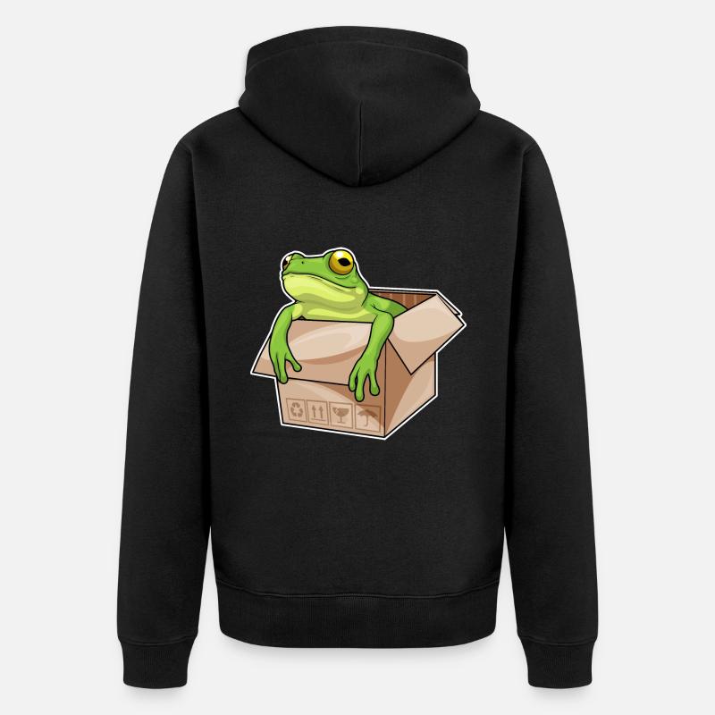 Boîte à grenouilles - Veste à capuche bio Premium Unisexe - noir