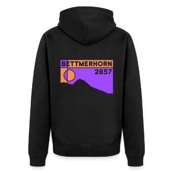 Bettmerhorn Bettmeralp Hike Hiking Valais - Unisex Premium Organic Zip Hoodie - black - Back - Nico (187cm)