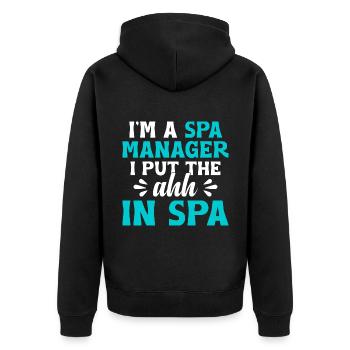 Gestionnaire de SPA Emploi Bien-être Drôle Gestion de SPA Sayi - Veste à capuche bio Premium Unisexe - noir - Dos - Nico (187cm)