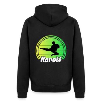Karaté - Veste à capuche bio Premium Unisexe - noir - Dos - Nico (187cm)