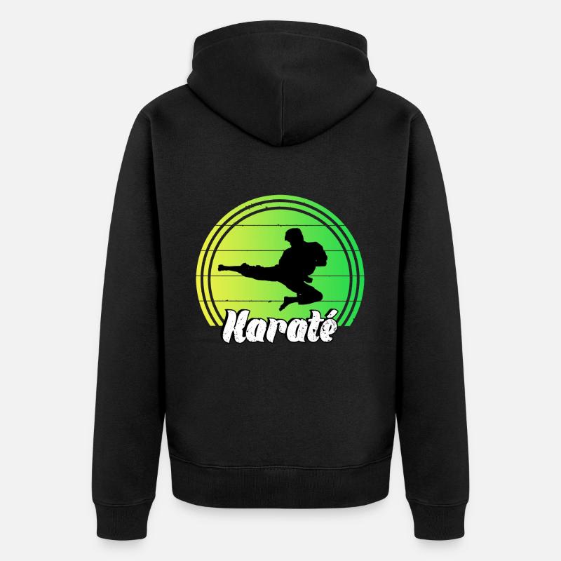 Karate - Unisex Premium Bio Zip Hoodie - Schwarz