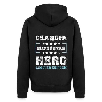 Grand-père en édition limitée disant - Veste à capuche bio Premium Unisexe - noir - Dos - Nico (187cm)