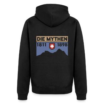Big Little Myths Randonnée Randonnée Souvenir - Veste à capuche bio Premium Unisexe - noir - Dos - Nico (187cm)