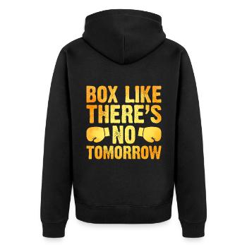 Box Like There’s No Tomorrow Boxer Sports Athlete - Veste à capuche bio Premium Unisexe - noir - Dos - Nico (187cm)