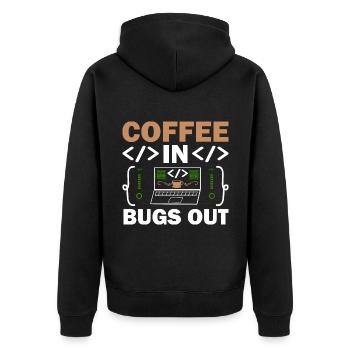 Café Codage Programmeur Codeur Développeur Nerd Coff - Veste à capuche bio Premium Unisexe - noir - Dos - Nico (187cm)