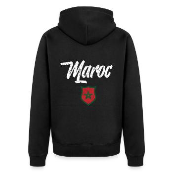 MAROC - Veste à capuche bio Premium Unisexe - noir - Dos - Nico (187cm)