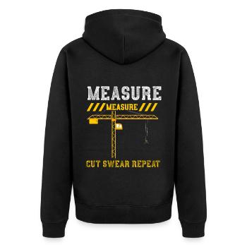 Mesure Mesure Coupe Jurer Répéter - Veste à capuche bio Premium Unisexe - noir - Dos - Nico (187cm)