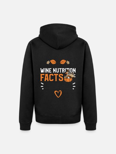 Valeur nutritive du vin - Veste à capuche bio Premium Unisexe - noir