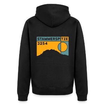 Stammerspitze Piz Tschütta Berg Samnaun tour de montagne - Veste à capuche bio Premium Unisexe - noir - Dos - Nico (187cm)