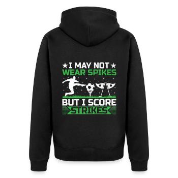 Footgolf Player Foot Golf Playing Footgolfers Foot - Unisex Premium Organic Zip Hoodie - black - Back - Nico (187cm)