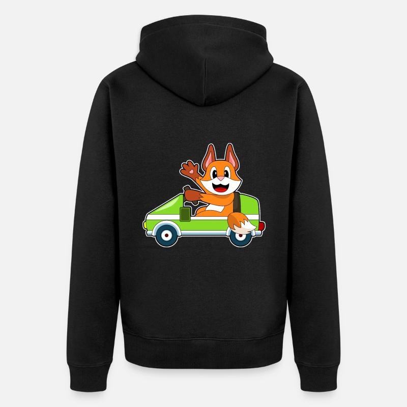 Fuchs Auto - Unisex Premium Bio Zip Hoodie - Schwarz