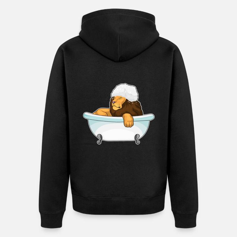 Baignoire Lion - Veste à capuche bio Premium Unisexe - noir