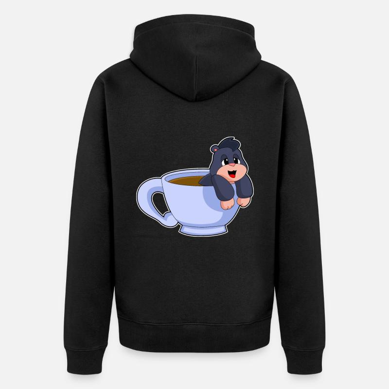 Mole Coffee Mug - Unisex Premium Organic Zip Hoodie - black