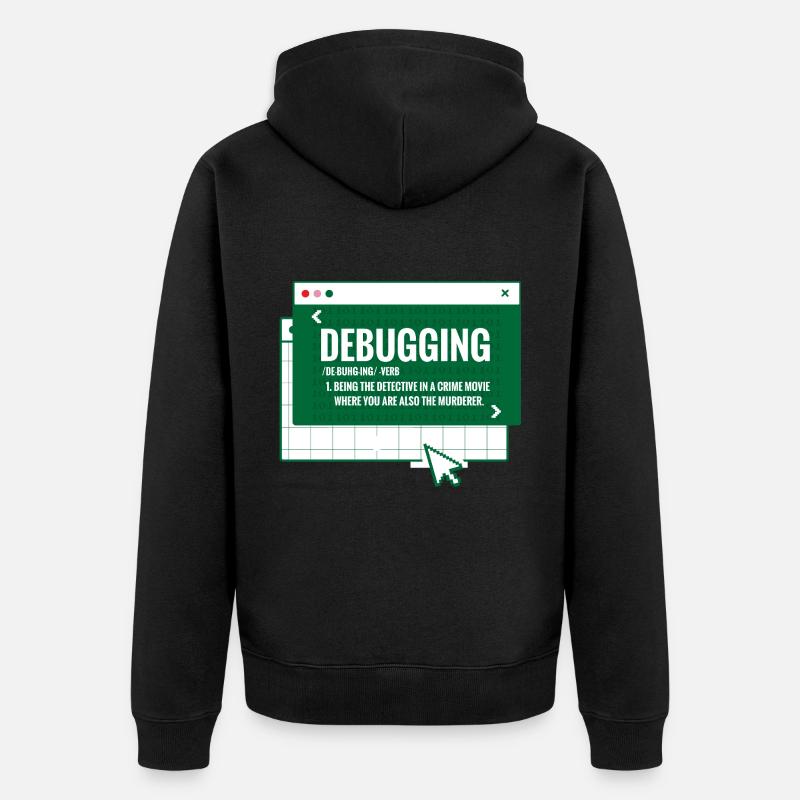 Debuggen - Unisex Premium Bio Zip Hoodie - Schwarz