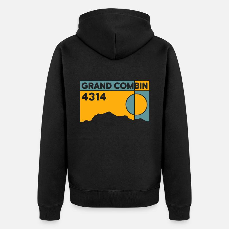 Grand Combin - Veste à capuche bio Premium Unisexe - noir