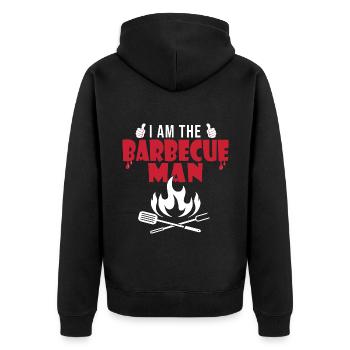i am the barbecue man BBQ - Veste à capuche bio Premium Unisexe - noir - Dos - Nico (187cm)
