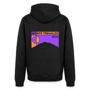 Monte Tremalzo Randonnée Randonnée Souvenir Souvenir - Veste à capuche bio Premium Unisexe - noir - Dos - Nico (187cm)