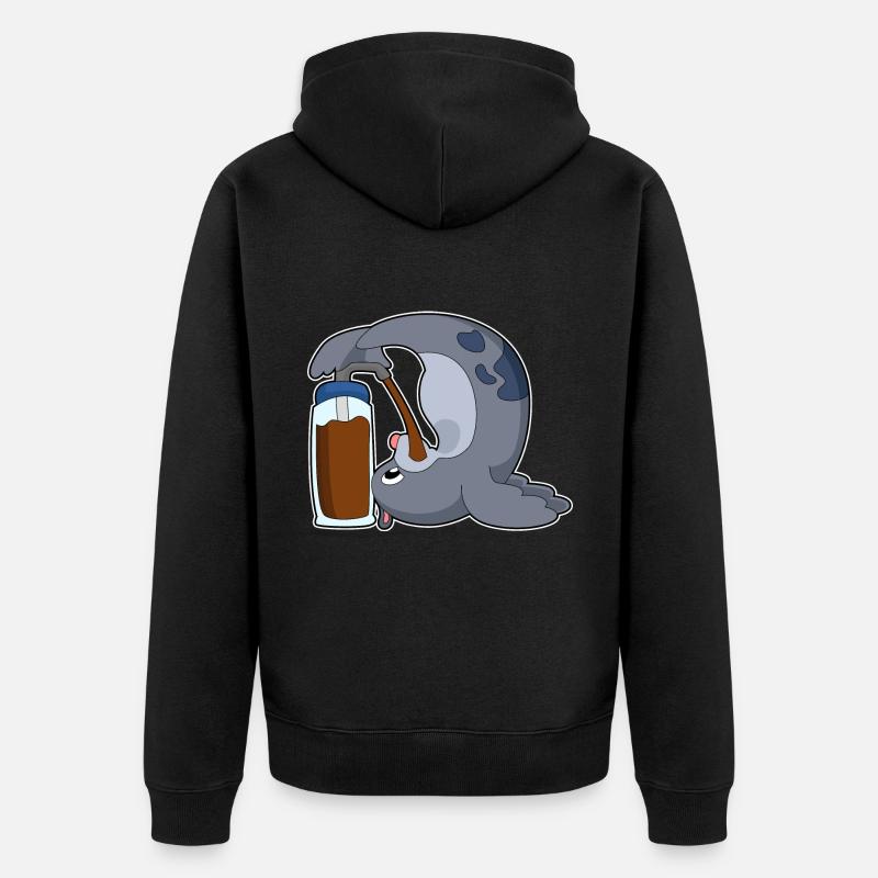 Café Seal - Veste à capuche bio Premium Unisexe - noir